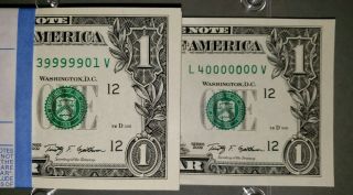 2009 $1 Pack Serial Number 40000000 Million Ultra Rare Radar Single Digit