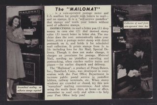 Usa 1958 Mailomat Advertising Meter Mail Postcard Chicago To Stony Creek Ny