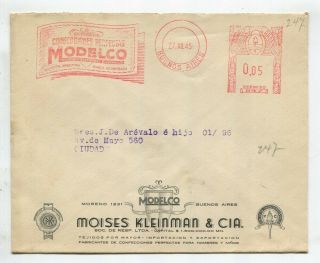 Judaica Jewish Meter Mail Cover Argentina 1945 27885