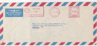 Pakistan 1964 Insure Slogan Karachi Cancel Airmail Meter Mail Stamps Cover 29335