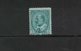 King Edward Vii 1 Cent Never Hinged Unitrade 89 Stamp.