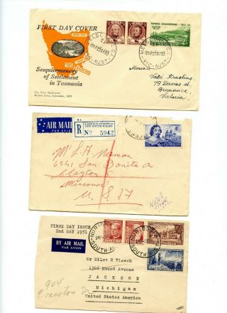 Australia Wwii Censored,  Meter Mail,  Registered Covers