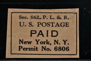 Hick Girl Stamp - U.  S.  Metered Mail Stamp York Q78