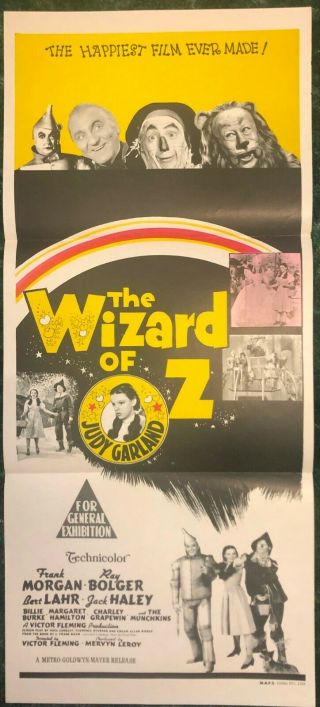Australian Daybill 1970s Wizard Of Oz