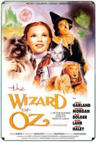 Wizard Of Oz Movie Poster,  International Version,  (size 24 X 36) Never Opened