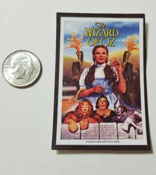 1 Miniature Dollhouse 1/12 Scale Poster Old Movie Wizard Of Oz Just Garland B