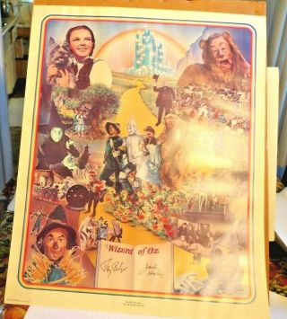 Ray Bolger,  Jack Haley Signed,  Framed,  Wizard Of Oz Poster 102/2000 Ltd Edition