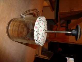 Hazel Atlas Vintage Glass & Metal Food Chopper 8 Oz.  - 1 Cup